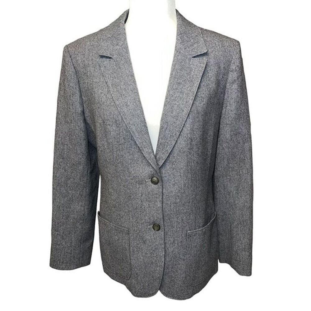 Deadstock Vintage 1970s Gray Pendleton Pure Wool Two Button Blazer Size Medium